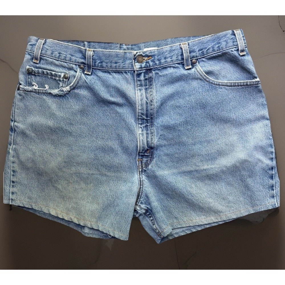 Vintage 90's Levi's 540 Black Tag Jean Shorts Men's 40 Relaxed Fit Blue Jorts
